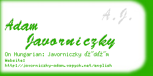 adam javorniczky business card